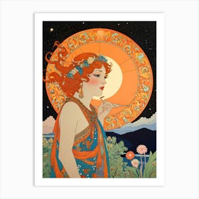 Deco Woman Art Print