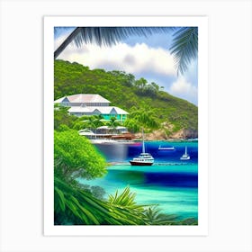 Bequia Island Saint Vincent And The Grenadines Soft Colours Tropical Destination Art Print