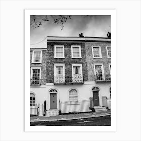 Black And White Image Of A Row Of Houses Poster