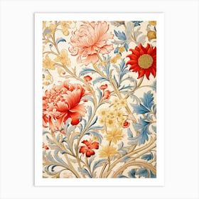 Floral Wallpaper 368 Art Print