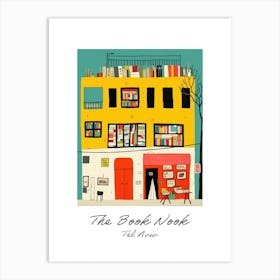 Tel Aviv The Book Nook Pastel Colours 4 Poster Art Print