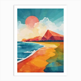 Abstract Beach Painting Art Print