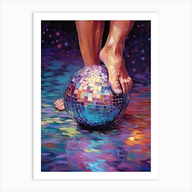 Bare Feet Disco Ball 2 Art Print