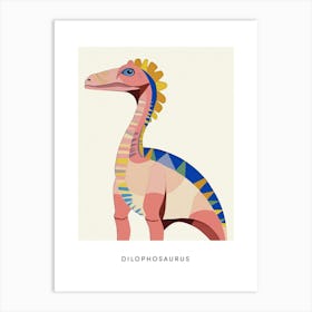 Nursery Dinosaur Art Dilophosaurus 2 Poster Art Print