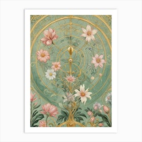 Clockwork Flowers Art Print