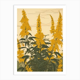 Nokanzou Goldenrod 2 Vintage Japanese Botanical Art Print