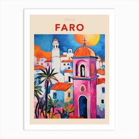 Faro Portugal 3 Fauvist Travel Poster Art Print