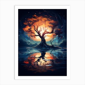 Tree In The Water Art Print