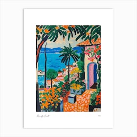 Amalfi Coast Matisse Style, Italy 5 Watercolour Travel Poster Art Print