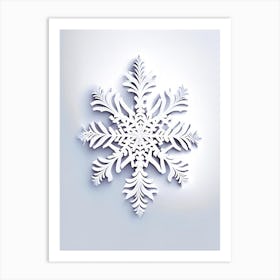 Frost, Snowflakes, Marker Art 2 Art Print