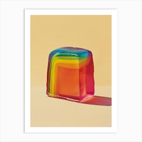 Rainbow Jelly Jell O Beige Illustration 1 Art Print