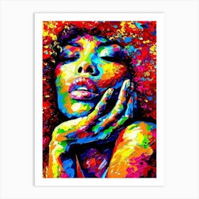 Afro Hair Girl Art Print