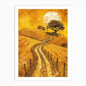 Road To The Moon 2 Art Print