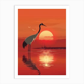 Sunset Bird Art Print