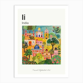 Kids Travel Alphabet  India 4 Art Print