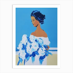 Blue Roses 8 Art Print