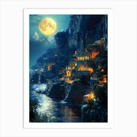 Night At The Seaside Art Print