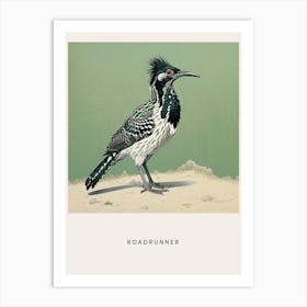 Ohara Koson Inspired Bird Painting Roadrunner 3 Poster Art Print