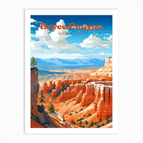 Bryce Canyon Utah USA Hiking Modern Travel Art Art Print