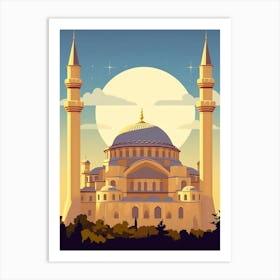 Hagia Sophia Ayasofy Modern Pixel Art 3 Art Print