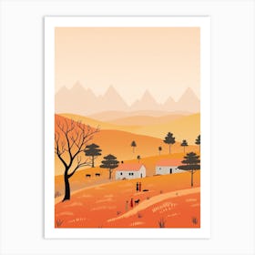 Eswatini Travel Illustration Art Print