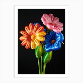 Bright Inflatable Flowers Cineraria 1 Art Print