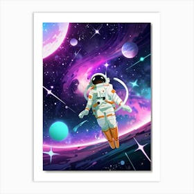 Astronaut In Space 5 Art Print