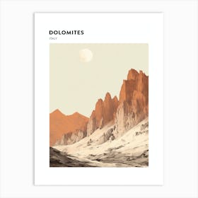 Dolomites Italy 4 Hiking Trail Landscape Poster Art Print