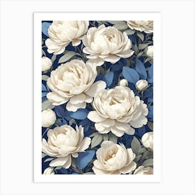 White Peonies 2 Art Print