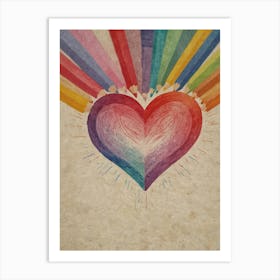 Rainbow Heart 1 Art Print