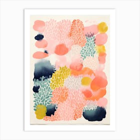 Huntington Library Art Museum Botanical Gardens Abstract Riso Style 1 Art Print