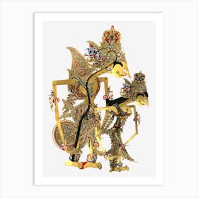 Tribal Java Wayang Ramayana Rama Culture Gold Puppet Art Print