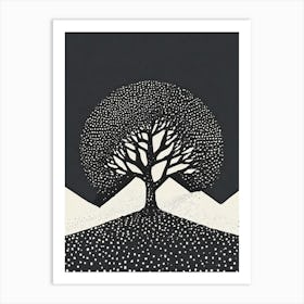 Tree In The Snow Art Print