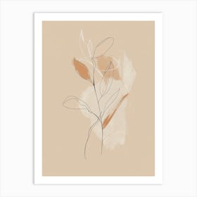 Hong Kong Botanical Garden Boho Line Art Art Print