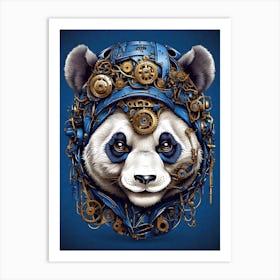 Portrait of A Panda Steampunk Art Print