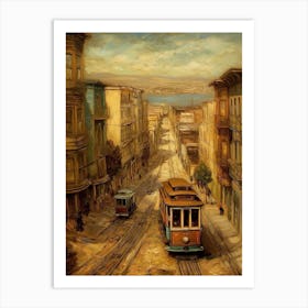 San Francisco Van Gogh Style 2 Art Print