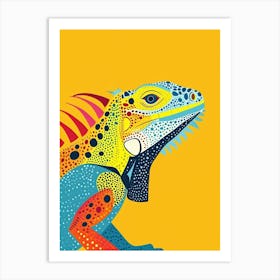 Yellow Iguana 1 Art Print