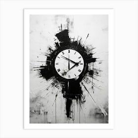 Time Abstract Black And White 2 Art Print