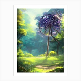 Windmill In The Forest Art Print