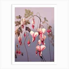 Floral Illustration Bleeding Heart Dicentra Art Print