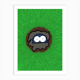 Kids Art Grass Monster Art Print