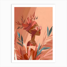 Abstract African Woman Art Print