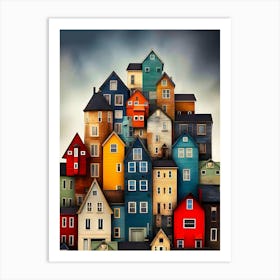 Colorful Houses 2 Art Print