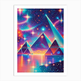 Fantasy Pyramids In Space Art Print