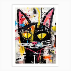 Neo-expressionism Cat 2 Art Print