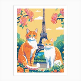 Paris Cat Painting Art Print