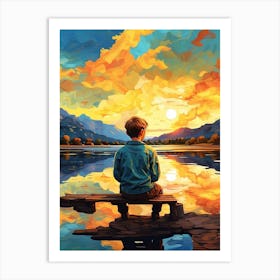 Sunset Painting Print Art Print