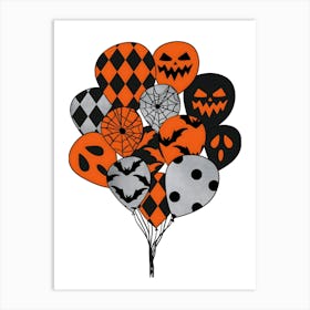 Halloween Balloons Art Print