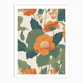 Orange Flowers Art Print