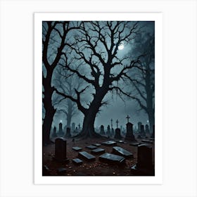 Midnight in The Wild Woods Art Print